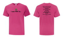 Load image into Gallery viewer, Adam Scott Pink I WEAR PINK Cotton T-Shirt
