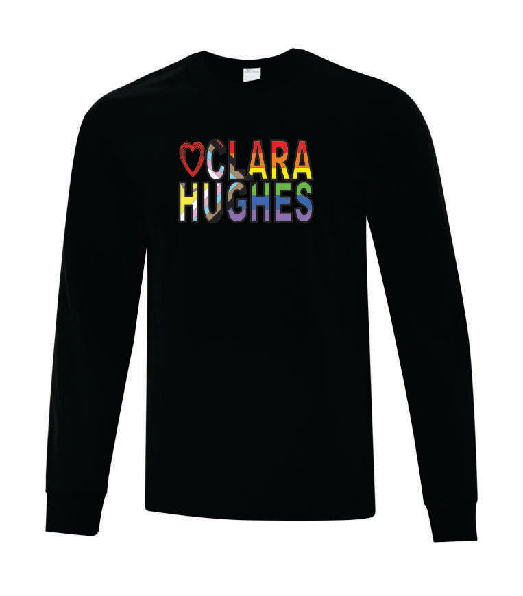 Clara Hughes Long Sleeve Cotton Pride T-Shirt