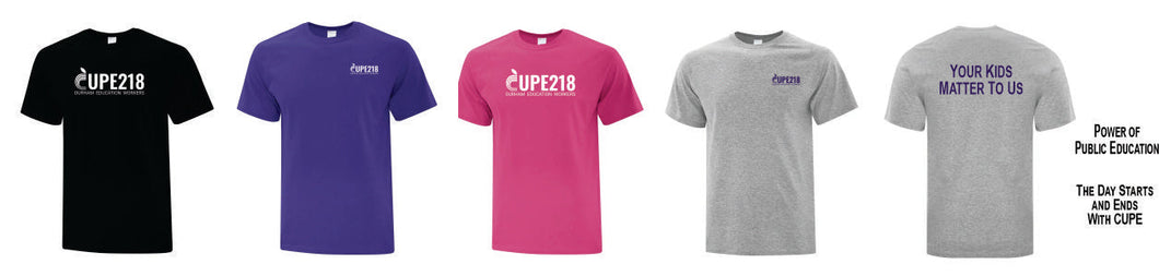 CUPE 218 Ladies Short sleeve cotton t-shirt