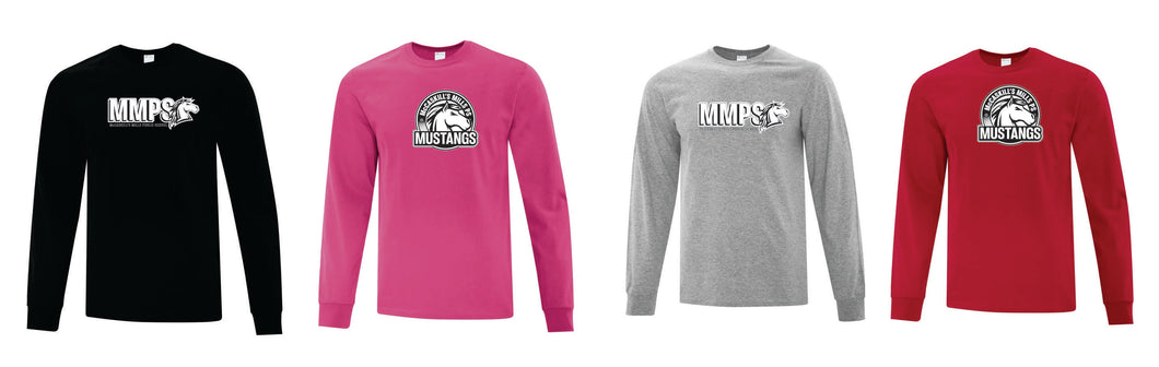 McCaskill’s Mills Long Sleeve B&W Cotton T-Shirt